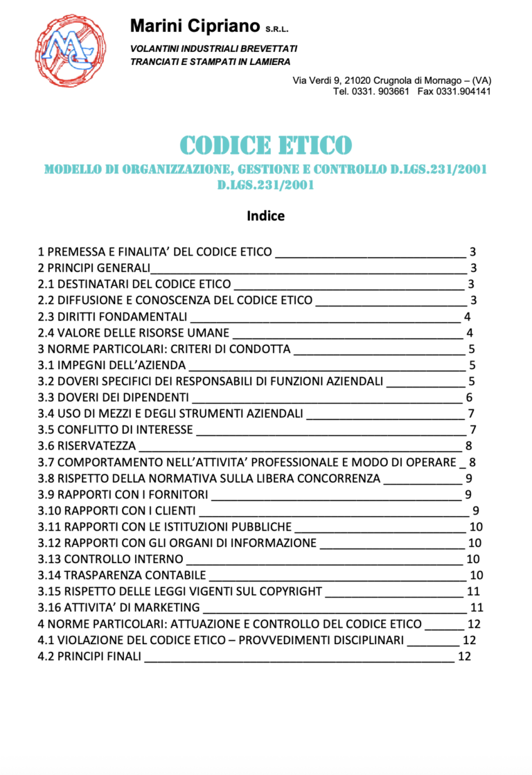 CODICE ETICO MARINI CIPRIANO PREVIEW