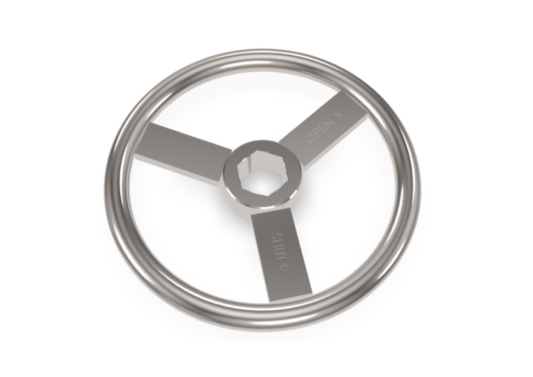 Assembled handwheel made with solid bar